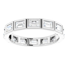 14K White 1 1/6 CTW Natural Diamond Eternity Band Size 6
