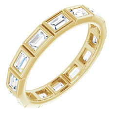 14K Yellow 1 1/6 CTW Natural Diamond Eternity Band Size 6