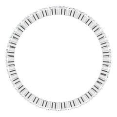 Platinum 1/2 CTW Natural Diamond Eternity Band Size 6