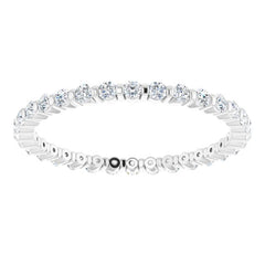 Platinum 1/2 CTW Natural Diamond Eternity Band Size 6