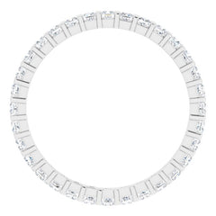 Platinum 3/4 CTW Natural Diamond Eternity Band Size 6