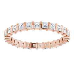 14K Rose 7/8 CTW Natural Diamond Eternity Band Size 6