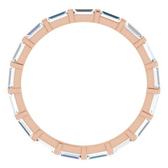 14K Rose 5/8 CTW Natural Diamond Eternity Band Size 6