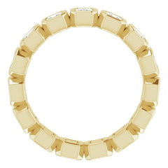 14K Yellow 1 3/8 CTW Natural Diamond Eternity Band Size 6