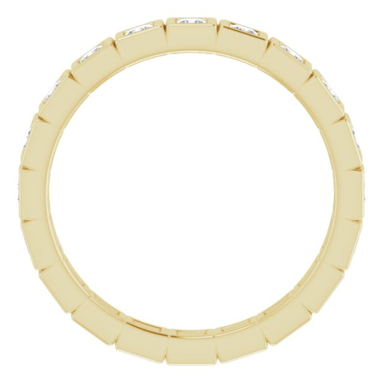 14K Yellow 5/8 CTW Natural Diamond Eternity Band Size 6