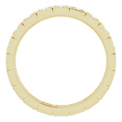 14K Yellow 5/8 CTW Natural Diamond Eternity Band Size 6