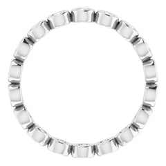 Platinum 1/2 CTW Natural Diamond Eternity Band Size 6