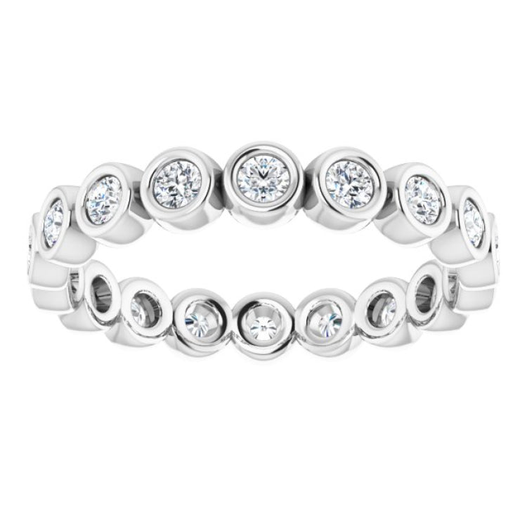 Platinum 1/2 CTW Natural Diamond Eternity Band Size 6