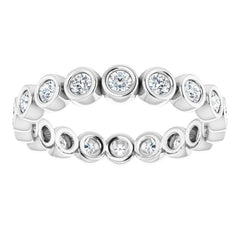 Platinum 1/2 CTW Natural Diamond Eternity Band Size 6