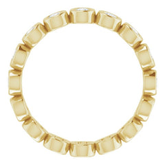 14K Yellow 3/4 CTW Natural Diamond Eternity Band Size 6