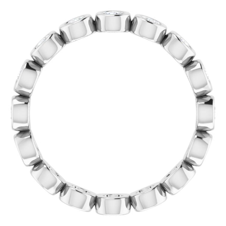 Platinum 3/4 CTW Natural Diamond Eternity Band Size 6