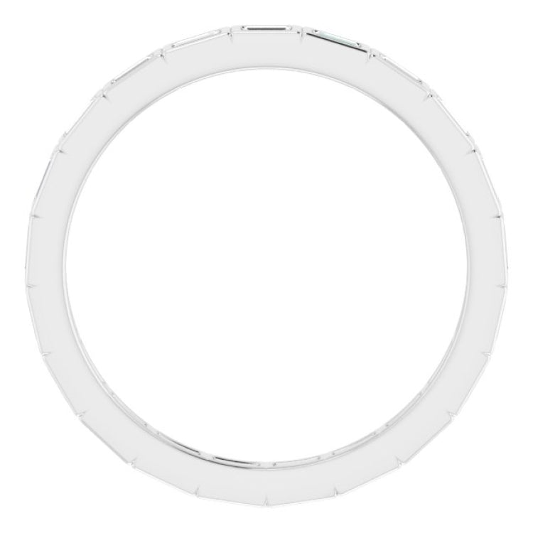 14K White 1/3 CTW Natural Diamond Eternity Band Size 6