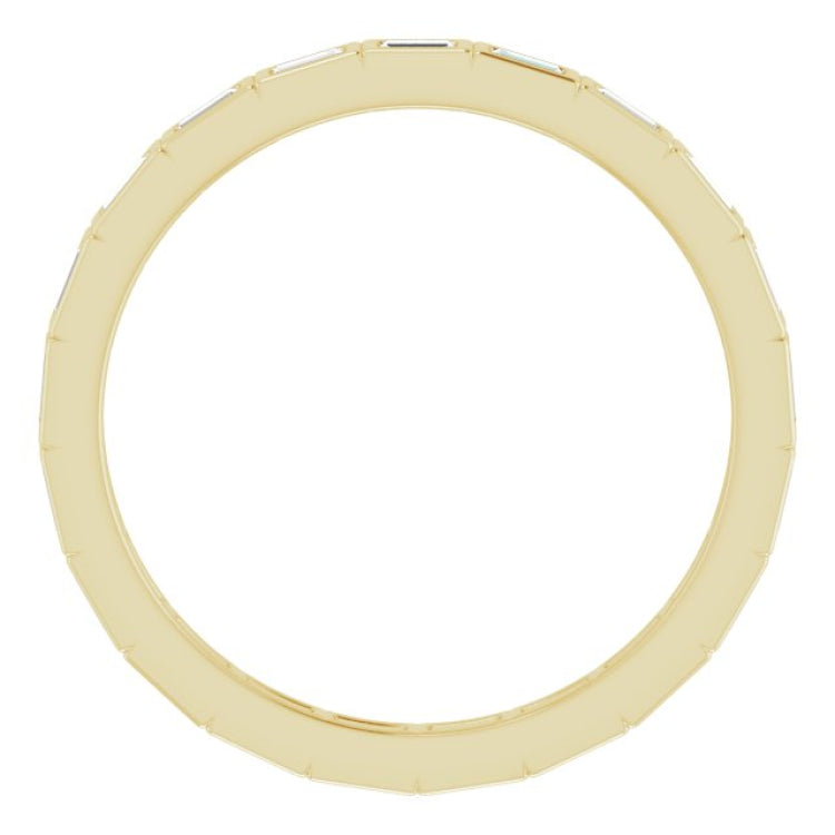 14K Yellow 1/3 CTW Natural Diamond Eternity Band Size 6