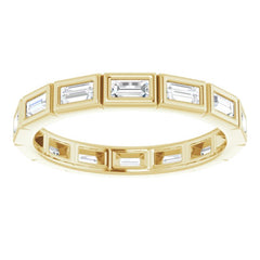 14K Yellow 1/2 CTW Natural Diamond Eternity Band Size 6