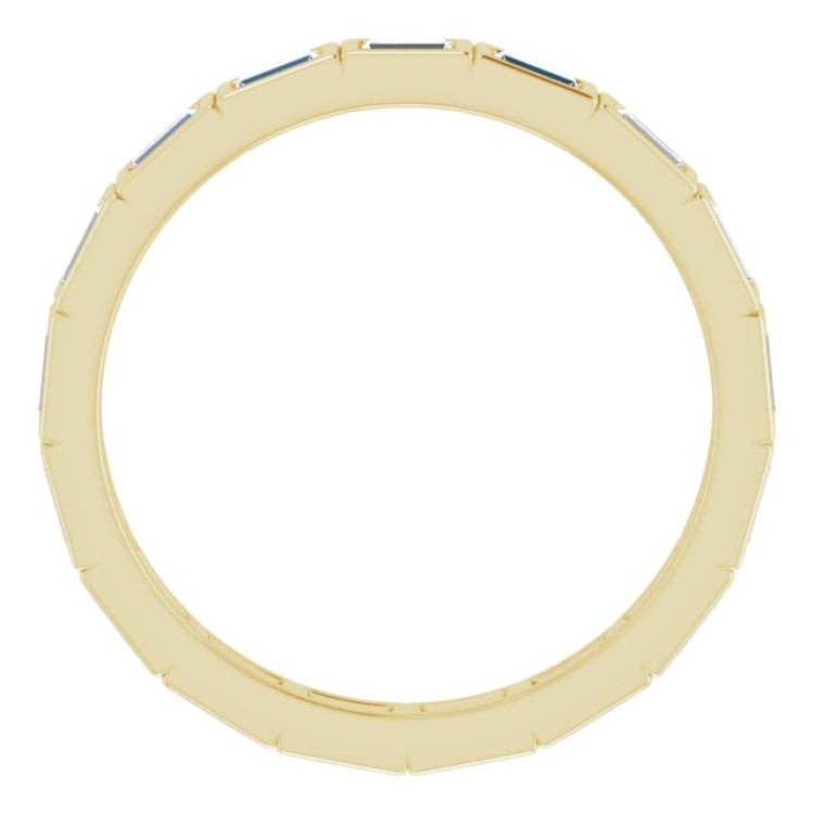 14K Yellow 1/3 CTW Natural Diamond Eternity Band Size 6