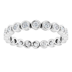 Platinum 3/8 CTW Natural Diamond Eternity Band Size 6