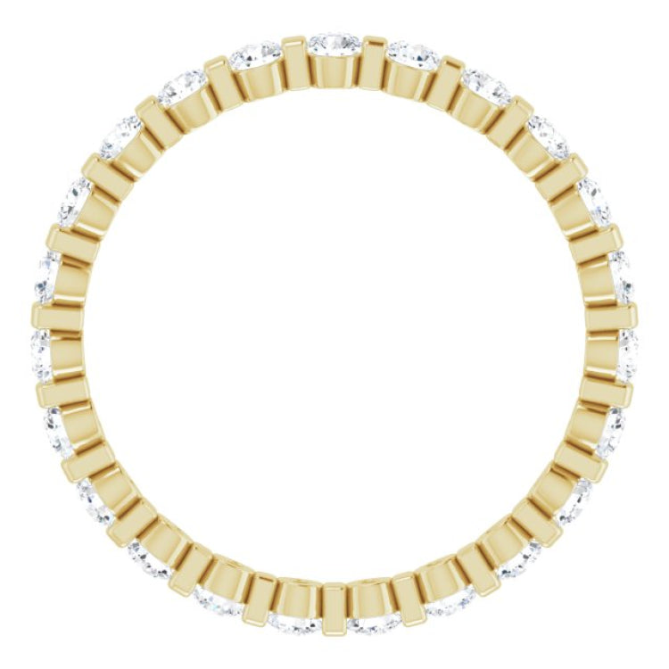 14K Yellow 3/4 CTW Natural Diamond Eternity Band Size 6