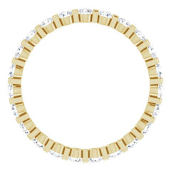 14K Yellow 3/4 CTW Natural Diamond Eternity Band Size 6