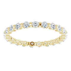14K Yellow 3/4 CTW Natural Diamond Eternity Band Size 6