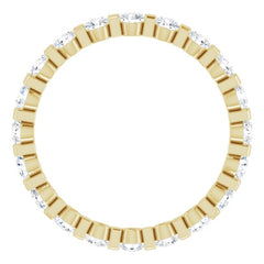 14K Yellow 1 CTW Natural Diamond Eternity Band Size 6