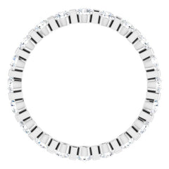 Platinum 1 CTW Natural Diamond Eternity Band Size 6