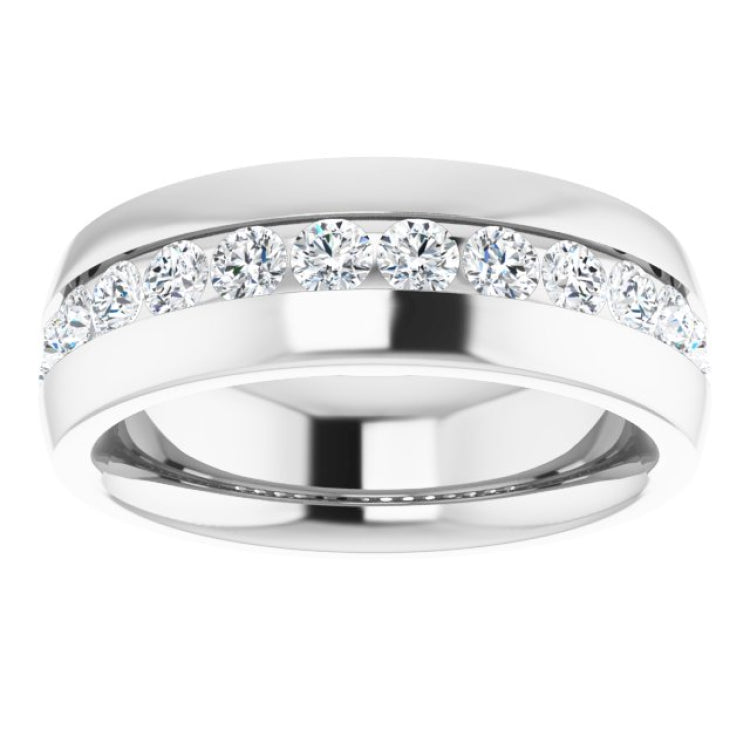 14K White 1 1/4 CTW Natural Diamond Band