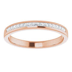 14K Rose 3/8 CTW Natural Diamond Band