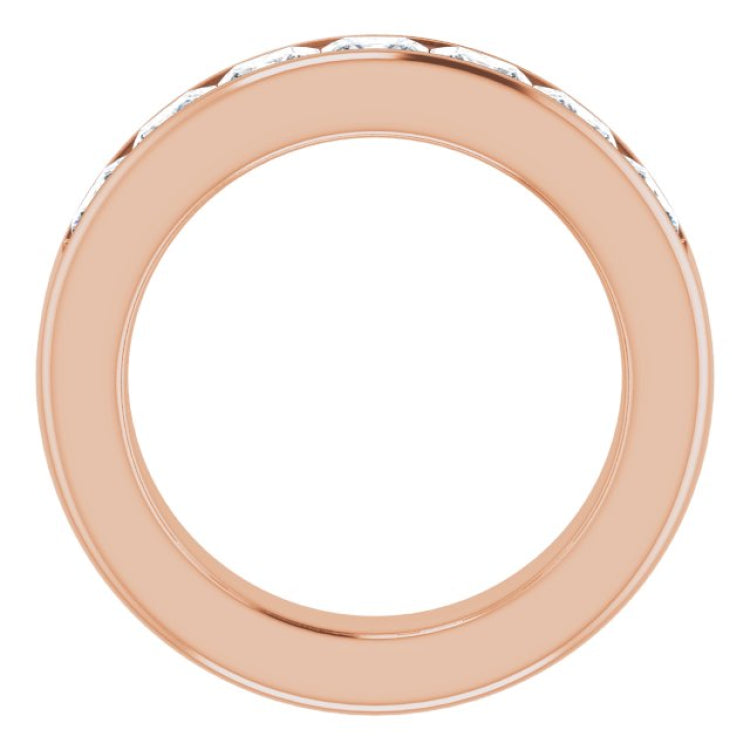 14K Rose 3 3/4 CTW Natural Diamond Band