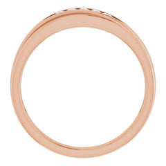 14K Rose 1/6 CTW Natural Diamond Band
