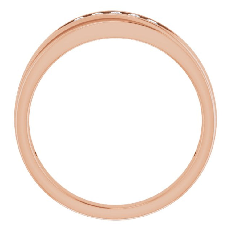 14K Rose 1/6 CTW Natural Diamond Band