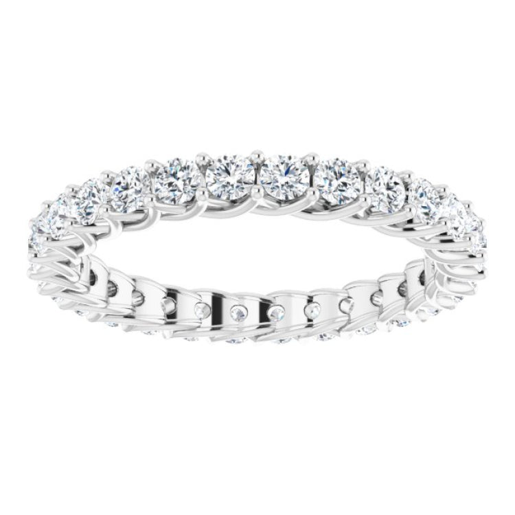 Platinum 1 3/8 CTW Natural Diamond Eternity Band