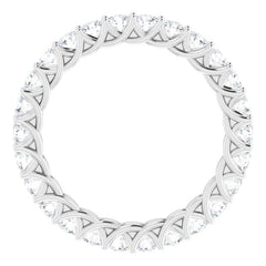 14K White 1 1/2 CTW Natural Diamond Eternity Band