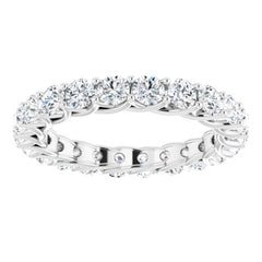 14K White 2 CTW Natural Diamond Eternity Band