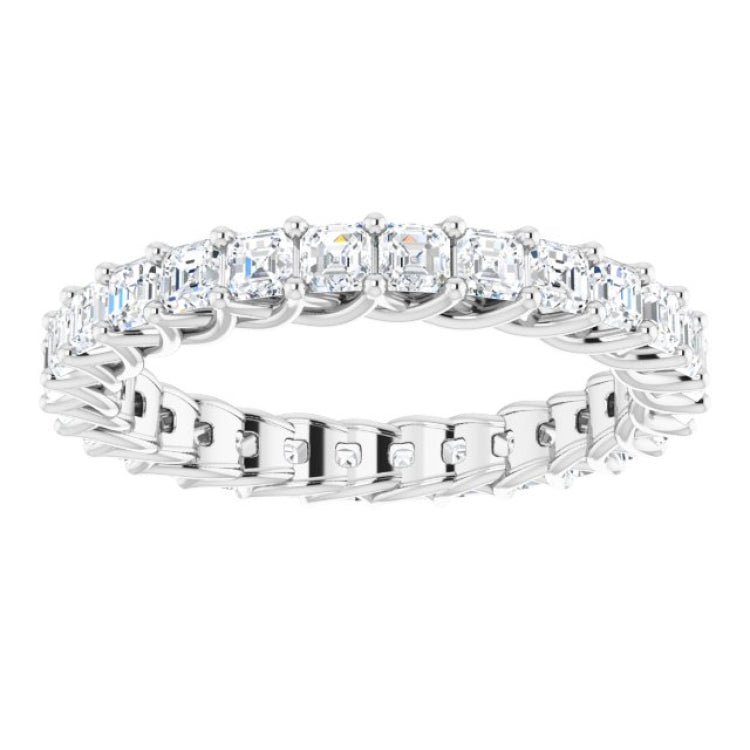 14K White 1 1/2 CTW Natural Diamond Eternity Band Size 7