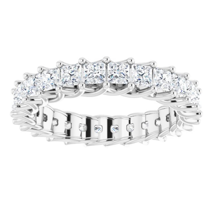 14K White 2 3/8 CTW Natural Diamond Eternity Band