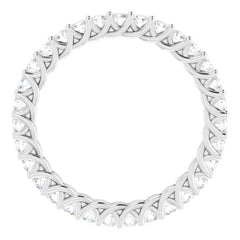 14K White 5/8 CTW Natural Diamond Eternity Band