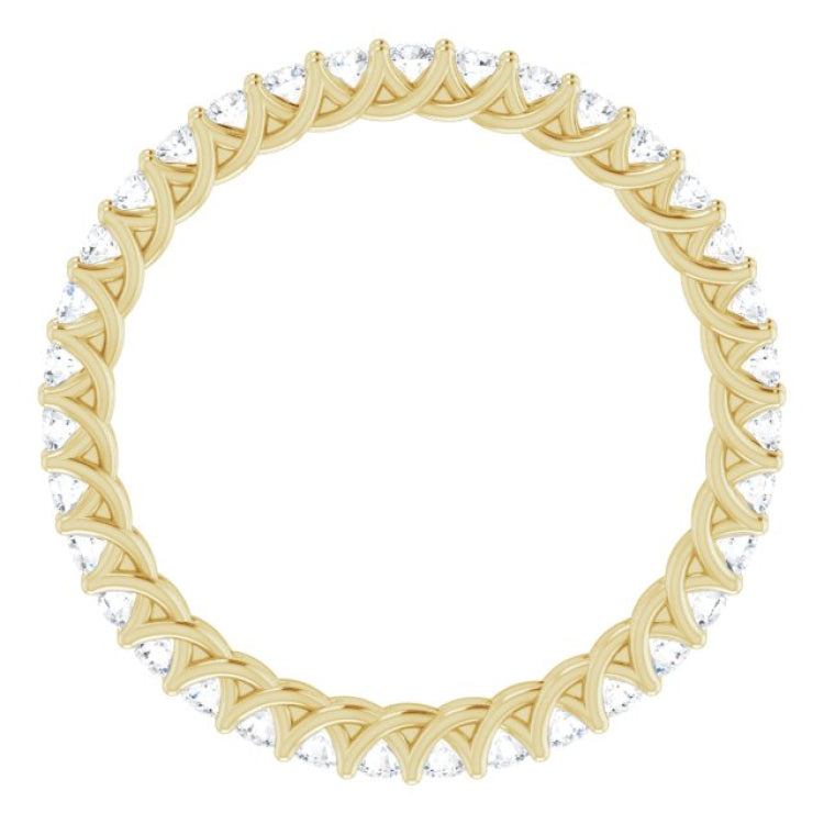 14K Yellow 5/8 CTW Natural Diamond Eternity Band