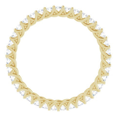 14K Yellow 5/8 CTW Natural Diamond Eternity Band