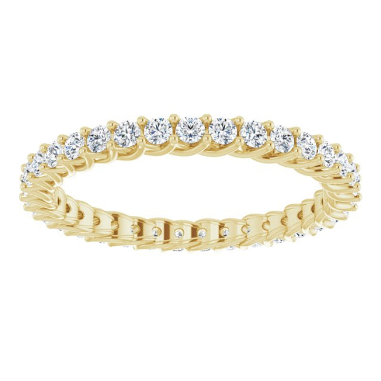 14K Yellow 5/8 CTW Natural Diamond Eternity Band