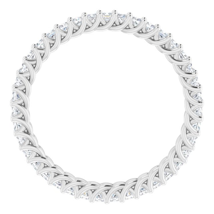 14K White 7/8 CTW Natural Diamond Eternity Band