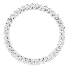 14K White 7/8 CTW Natural Diamond Eternity Band