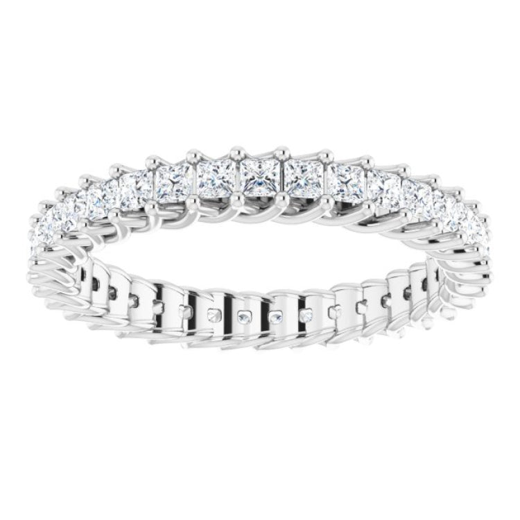 14K White 1 1/6 CTW Natural Diamond Eternity Band