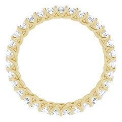 14K Yellow 1 1/2 CTW Natural Diamond Eternity Band Size 7