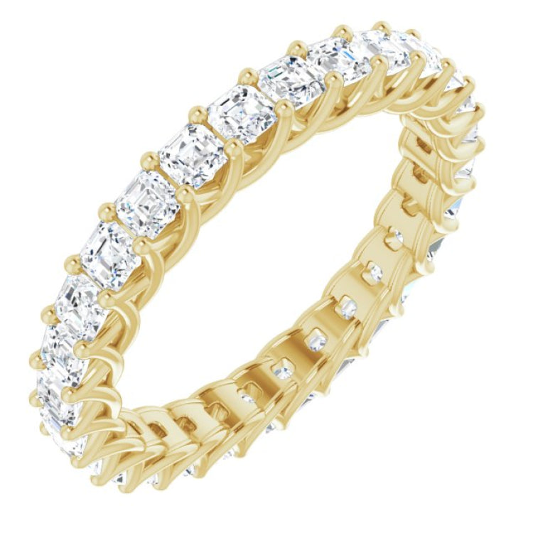 14K Yellow 2 1/8 CTW Natural Diamond Eternity Band Size 7