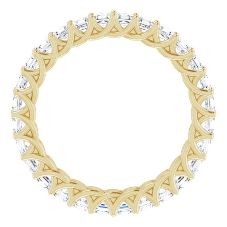 14K Yellow 2 1/8 CTW Natural Diamond Eternity Band Size 7