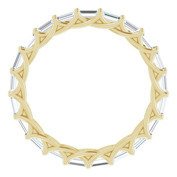 14K Yellow 9/10 CTW Natural Diamond Eternity Band Size 7