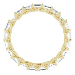 14K Yellow 9/10 CTW Natural Diamond Eternity Band Size 7