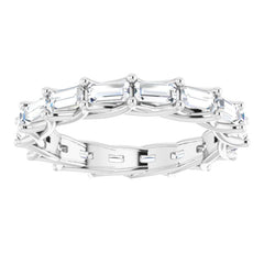 14K White 1 5/8 CTW Natural Diamond Eternity Band Size 7