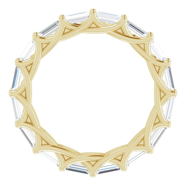 14K Yellow 1 5/8 CTW Natural Diamond Eternity Band Size 7