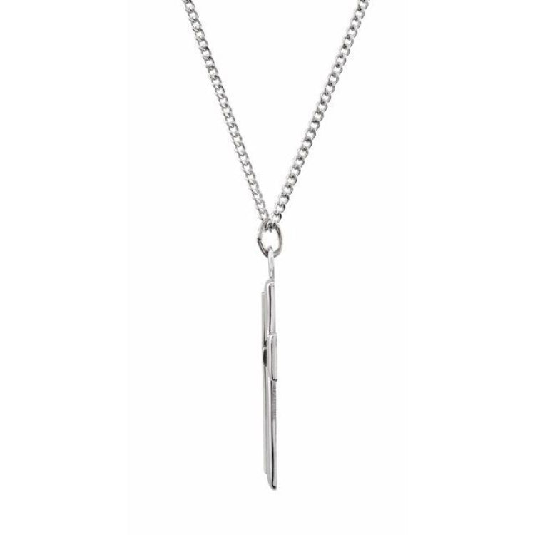 Sterling Silver Cross 24" Necklace